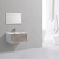 KubeBath Divario 30 in. Nature Wood Wall Mount Modern Bathroom Vanity, D30NW