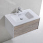 KubeBath Divario 30 in. Nature Wood Wall Mount Modern Bathroom Vanity, D30NW