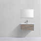 KubeBath Divario 30 in. Nature Wood Wall Mount Modern Bathroom Vanity, D30NW