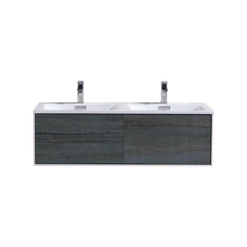 KubeBath Divario 48 in. Ocean Gray Wall Mount Modern Bathroom Vanity, D48BE