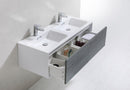 KubeBath Divario 48 in. Ocean Gray Wall Mount Modern Bathroom Vanity, D48BE