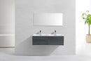 KubeBath Divario 48 in. Ocean Gray Wall Mount Modern Bathroom Vanity, D48BE