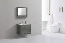 KubeBath De Lusso 30 in. Wall Mount Modern Bathroom Vanity - Ocean Gray, DL30-BE