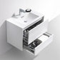 KubeBath DeLusso 30 in. Wall Mount Modern Bathroom Vanity - High Glossy White, DL30-GW
