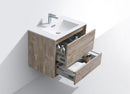 KubeBath De Lusso 30 in. Wall Mount Modern Bathroom Vanity - Nature Wood, DL30-NW