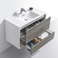 KubeBath De Lusso 36 in. Wall Mount Modern Bathroom Vanity - Ash Gray, DL36-HGASH