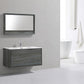 KubeBath De Lusso 48 in. Single Sink Wall Mount Modern Bathroom Vanity - Ocean Gray, DL48S-BE