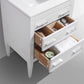 Eiffel 24'' High Gloss White Vanity W/ Quartz Counter Top