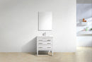 Eiffel 30'' High Gloss White Vanity W/ Quartz Counter Top