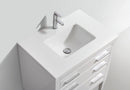 Eiffel 30'' High Gloss White Vanity W/ Quartz Counter Top