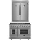 Forno Appliance Package - 48" Gas Burner, Electric Oven Range and 60" Refrigerator, FBDL-005