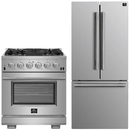 Forno Appliance Package - 30" Gas Range and 30" Refrigerator with Ice Maker, FBDL-019-01CAUS