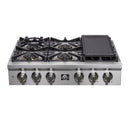 Forno 36″ Gas Rangetop ALTA QUALITA Pro-Style 6 Sealed Brass Burners - FCTGS5751-36