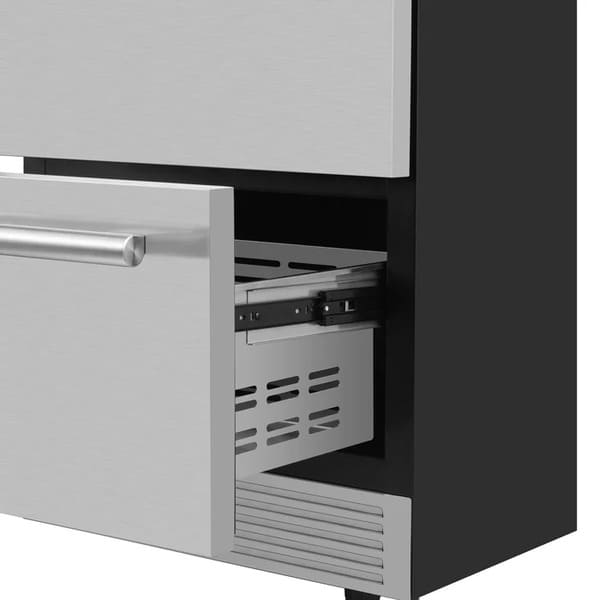 FORNO Cosenza 24-Inch 4.69 cu.ft. Built-In Indoor/Outdoor Drawer Freezer with Ice Maker FDRBI1838-24S