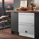 FORNO Como 24-Inch Drawer Refrigerator Stainless Steel Outdoor/Indoor 4.87 cu.ft. Capacity - FDROD1611-24S