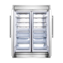 Forno Appliance Package - 48" Gas Range, Wall Mount Range Hood and 60" Refrigerator with Modern Grill Trim, FBDL-018-04CAUS