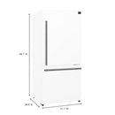 Forno Milano Espresso 31-Inch 17.2 cu. ft. Bottom Freezer Right Swing Door Refrigerator - FFFFD1785-31