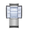 FORNO 35 Inch 17.5 cu ft French Door Refrigerator with Ice Maker in Stainless Steel With Built-in Style Grille Trim Kit - FFFFD1974-35SG