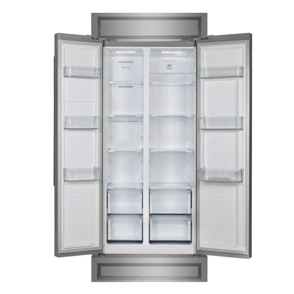 Forno Salerno 33" Built-in Stainless Steel Refrigerator 15.6 cu. ft - With Modern Decorative Grill - 37" Wide - FFRBI1805-37MG