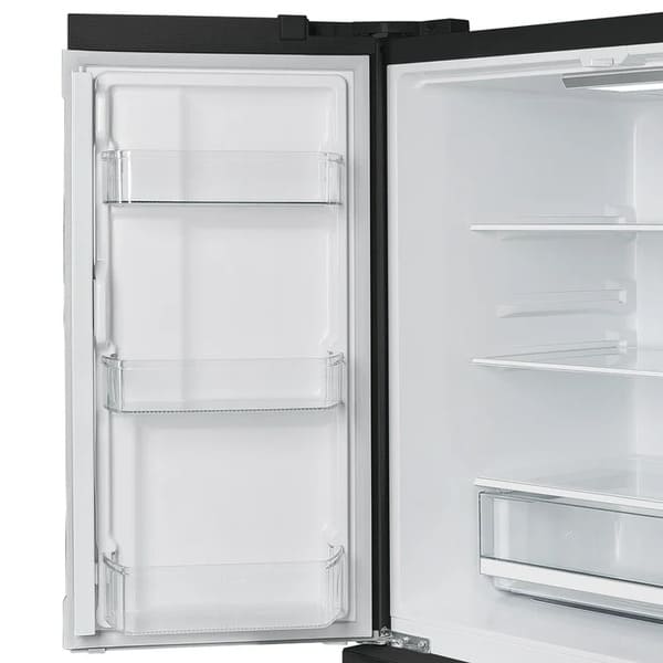 FORNO 2-Piece Appliance Package - 30-Inch Slide-In Induction Range and 36-Inch French Door Refrigerator in Black with Antique Brass Handle FBDL-014-13CAUS