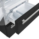 FORNO 2-Piece Appliance Package - 30-Inch Slide-In Induction Range and 36-Inch French Door Refrigerator in Black with Antique Brass Handle FBDL-014-13CAUS