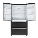 FORNO 2-Piece Appliance Package - 30-Inch Slide-In Induction Range and 36-Inch French Door Refrigerator in Black with Antique Brass Handle FBDL-014-13CAUS