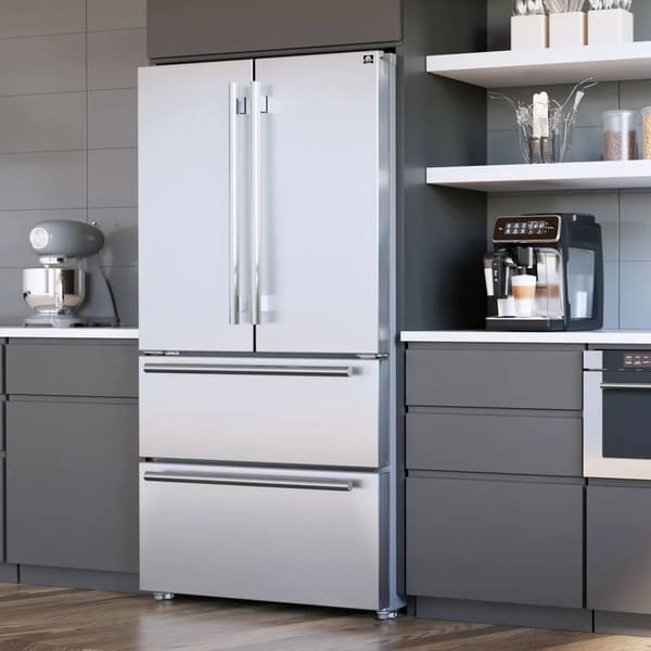 FORNO 2-Piece Appliance Package- 30-Inch Gas Range and 36-Inch French Door Refrigerator in Stainless Steel FBDL-020-02-US