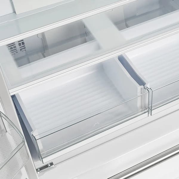 FORNO 2-Piece Appliance Package - 30-Inch Slide-In Induction Range and 36-Inch French Door Refrigerator in White with Stainless Steel Handle FBDL-014-08CAUS