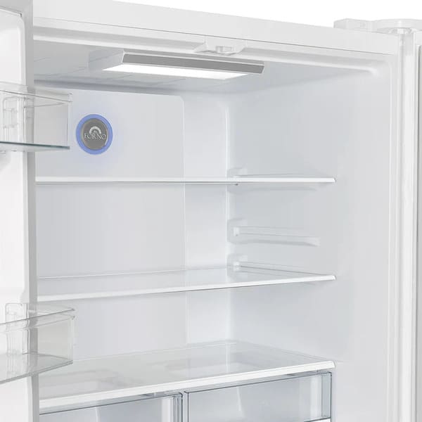 FORNO 2-Piece Appliance Package - 30-Inch Slide-In Induction Range and 36-Inch French Door Refrigerator in White with Stainless Steel Handle FBDL-014-08CAUS