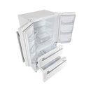 FORNO 2-Piece Appliance Package - 30-Inch Slide-In Induction Range and 36-Inch French Door Refrigerator in White with Stainless Steel Handle FBDL-014-08CAUS