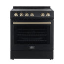 Forno Espresso Package - 30" Electric Range, Range Hood, Refrigerator and Dishwasher in Stainless, White, or Black