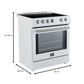 FORNO 2-Piece Appliance Package - 30-Inch Slide-In Induction Range and 36-Inch French Door Refrigerator in White with Stainless Steel Handle FBDL-014-08CAUS
