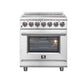 FORNO 2-Piece Appliance Package - 30-Inch Electric Range and 36-Inch French Door Refrigerator in Stainless Steel FBDL-013-03CAUS