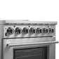 FORNO 2-Piece Appliance Package - 30-Inch Electric Range and 36-Inch Side by Side Refrigerator with Water Dispenser in Stainless Steel FBDL-013-04CAUS