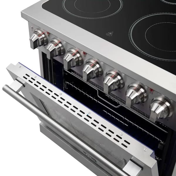 FORNO 2-Piece Appliance Package - 30-Inch Electric Range and 31-Inch Refrigerator, Right Hinge in Stainless Steel FBDL-013-01CAUS