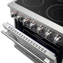 FORNO 2-Piece Appliance Package - 30-Inch Electric Range and 36-Inch Side by Side Refrigerator with Water Dispenser in Stainless Steel FBDL-013-04CAUS