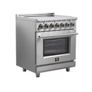 FORNO 2-Piece Appliance Package - 30-Inch Electric Range and 36-Inch French Door Refrigerator in Stainless Steel FBDL-013-03CAUS