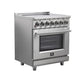 FORNO 2-Piece Appliance Package - 30-Inch Electric Range and 31-Inch Refrigerator, Right Hinge in Stainless Steel FBDL-013-01CAUS