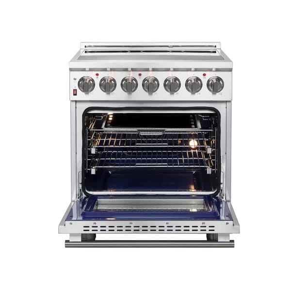 FORNO 2-Piece Appliance Package - 30-Inch Electric Range and 31-Inch Refrigerator, Right Hinge in Stainless Steel FBDL-013-01CAUS