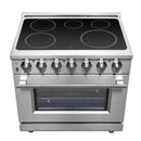 FORNO 2-Piece Appliance Package - 36-Inch Electric Range and 36-Inch French Door Refrigerator in Stainless Steel FBDL-013-08CAUS