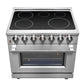 FORNO 2-Piece Appliance Package - 36-Inch Electric Range and 31-Inch Refrigerator, Right Hinge in Stainless Steel FBDL-013-06CAUS