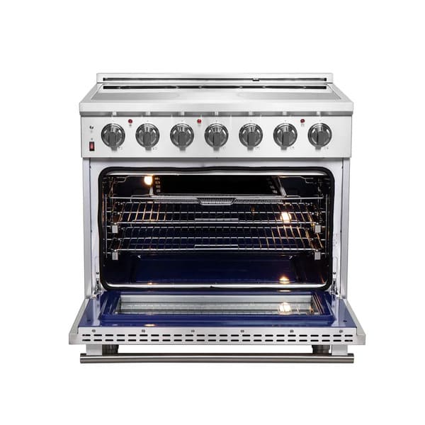 FORNO 2-Piece Appliance Package - 36-Inch Electric Range and 30-Inch French Door Refrigerator in Stainless Steel FBDL-013-10CAUS