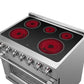 FORNO 2-Piece Appliance Package - 36-Inch Electric Range and 36-Inch Side by Side Refrigerator with Water Dispenser in Stainless Steel FBDL-013-09CAUS