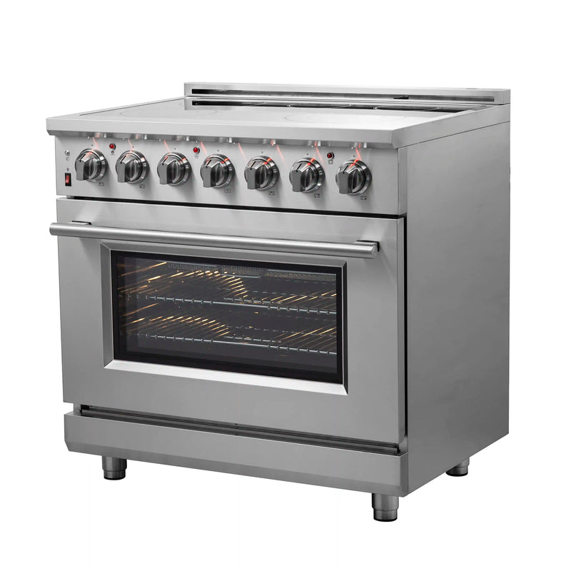 Forno Massimo 36-Inch Freestanding Electric Range in Stainless Steel (FFSEL6020-36)