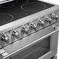 FORNO 2-Piece Appliance Package - 36-Inch Electric Range and 31-Inch Refrigerator, Left Hinge in Stainless Steel FBDL-013-07CAUS