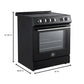 FORNO 2-Piece Appliance Package - 30-Inch Slide-In Induction Range and 36-Inch French Door Refrigerator in Black with Antique Brass Handle FBDL-014-13CAUS