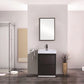 KubeBath Bliss 30 in. Free Standing Modern Bathroom Vanity - Black, FMB30-BK