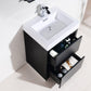 KubeBath Bliss 30 in. Free Standing Modern Bathroom Vanity - Black, FMB30-BK