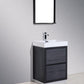 KubeBath Bliss 30 in. Free Standing Modern Bathroom Vanity - Gray Oak, FMB30-GO