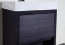 KubeBath Bliss 24 in. Free Standing Modern Bathroom Vanity - Gray Oak, FMB24-GO